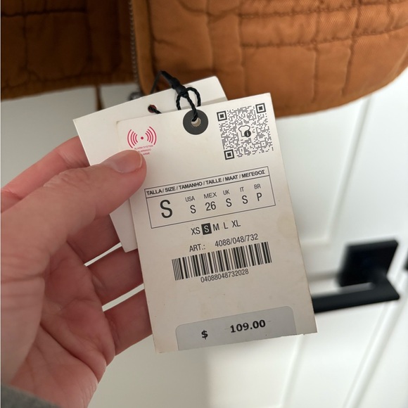 NWT Zara Washed Effect Quilted Jacket - Picture 12 of 12